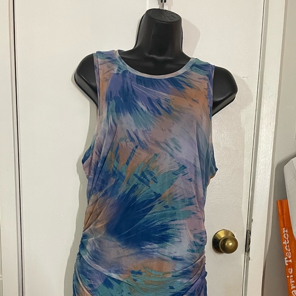 Mesh Blue Dress - Picture 2 of 2